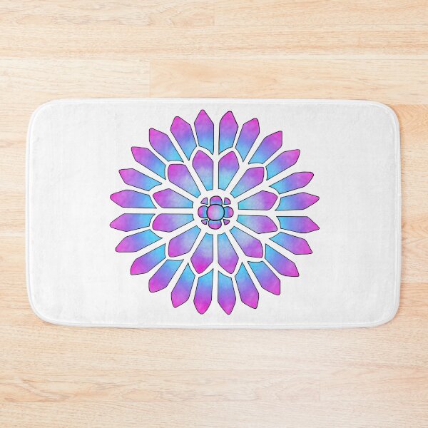 Item preview, Blue Purple Cloud Stained Glass Floral Mandala  designed and sold by Deborah Camp.