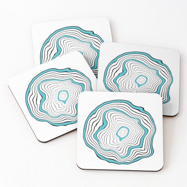 Item preview, Black and and turquoise marbling pattern designed and sold by SJAPhoto.