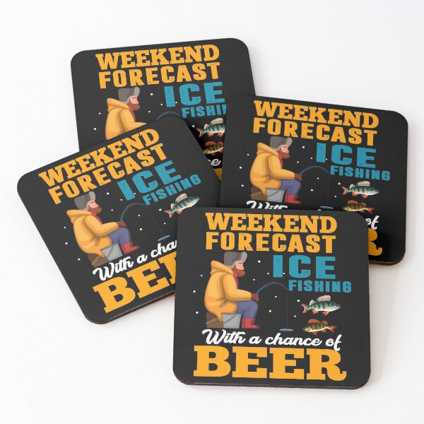 Item preview, WEEKEND FORECAST OF ICE FISHING & BEER COLLECTION designed and sold by JRM Tees & More Store.