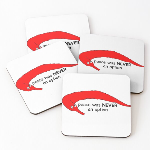 Item preview, Worm on a String- peace was NEVER an option, Red designed and sold by KittenCabDoodle.