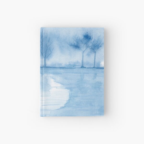Blue Landscape. Serene Watercolor Landscape Hardcover Journal