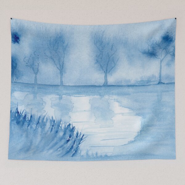 Item preview, Blue Landscape. Serene Watercolor Landscape designed and sold by Eugenia Alvarez.