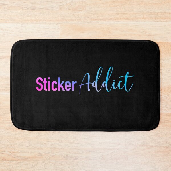 Item preview, Pink and Blue Pastel Sticker Addict, Funny Addicted to Stickers Design designed and sold by Cute Designs Shop.