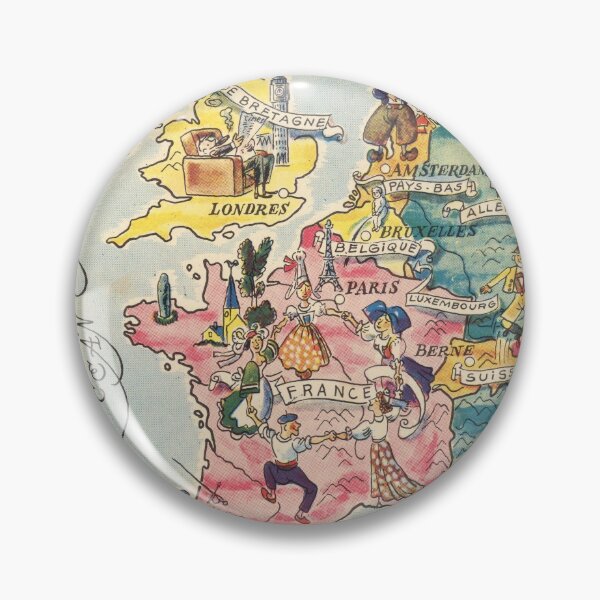 Item preview, 1951 Vintage Map of Europe designed and sold by Gin  Neko.