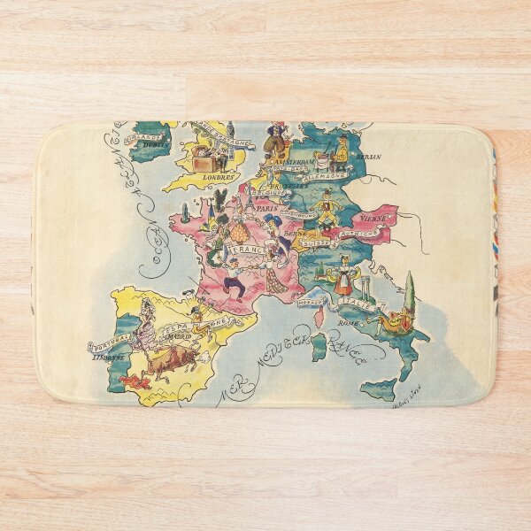 Item preview, 1951 Vintage Map of Europe designed and sold by Gin  Neko.
