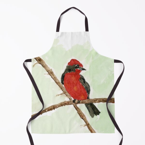 Item preview, A Little Red Bird. Red bird Watercolor Painting Art designed and sold by Eugenia Alvarez.
