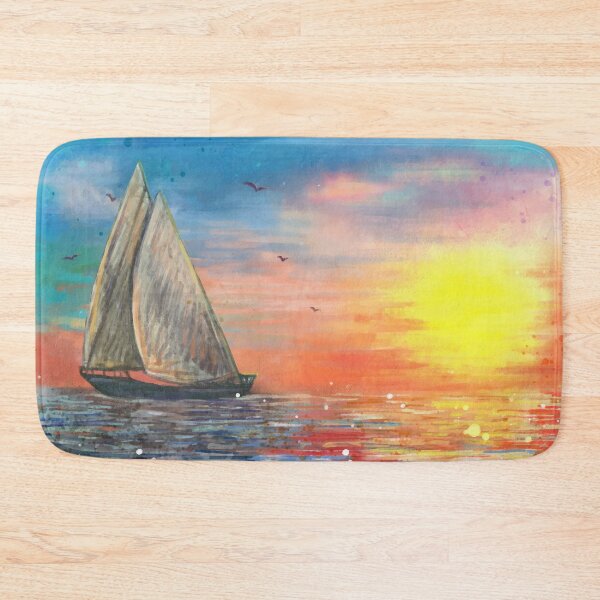 Item preview, Watercolor Sailing Boat designed and sold by della95.
