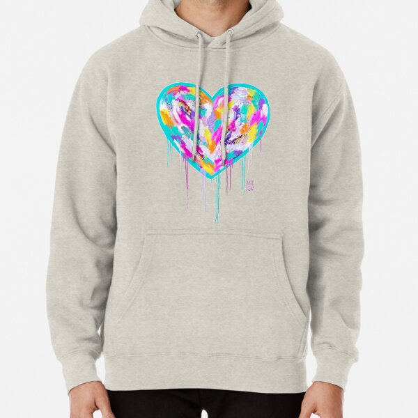 Street Heart on White Pullover Hoodie