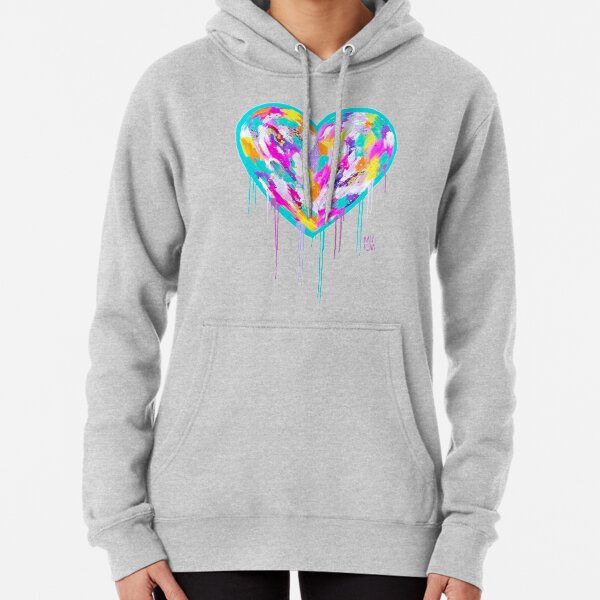 Street Heart on White Pullover Hoodie