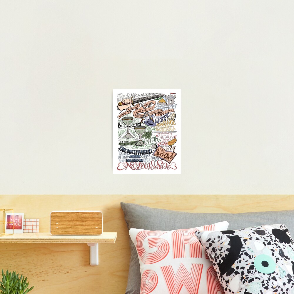 (Colorized) Princess Bride Quotes Photographic Print