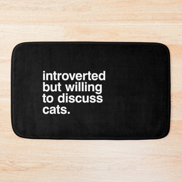 Item preview, Introverted but willing to discuss cats - (gift t-shirt design) designed and sold by shirtpress.