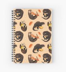 Tiny otters and their sushi Spiral Notebook