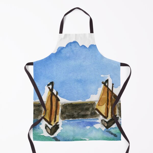 Item preview, At the Port Watercolor Painting Watercolor Ocean Painting designed and sold by Eugenia Alvarez.