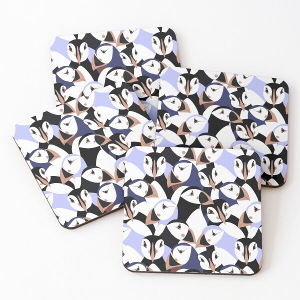Item preview, Puffins in Periwinkle blue designed and sold by Griffletta.