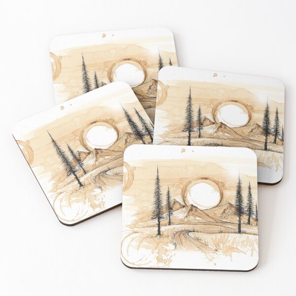 Item preview, Coffee Mountain Moon designed and sold by sarahvogelart.