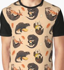 Tiny otters and their sushi Graphic T-Shirt