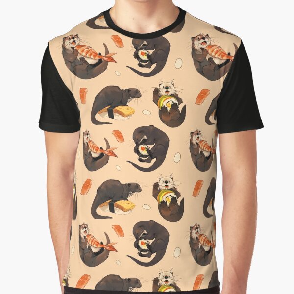 Tiny otters and their sushi Graphic T-Shirt