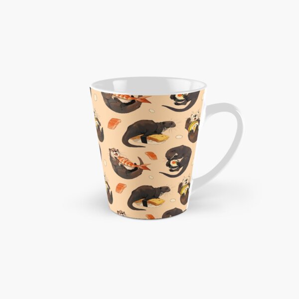 Tiny otters and their sushi Tall Mug