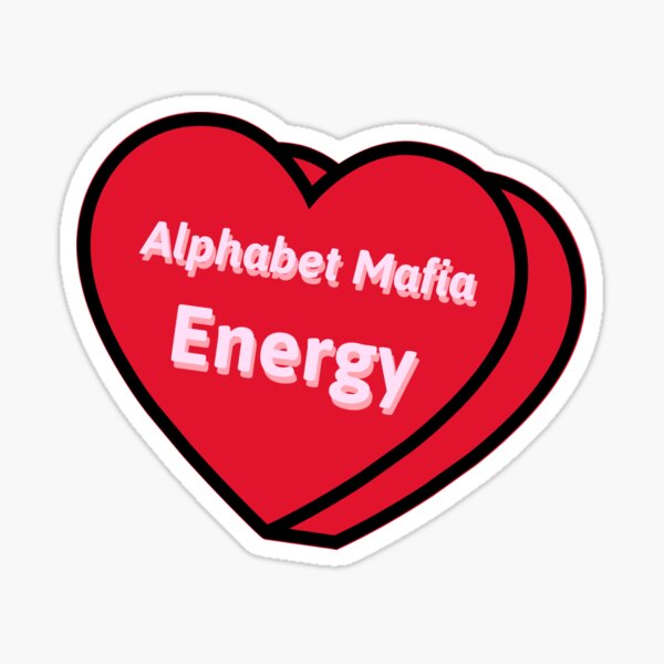 Alphabet Mafia Energy - Candy Heart - Día de San Valentín Pegatina
