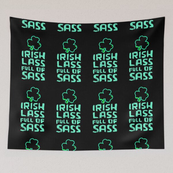 Item preview, Irish Lass Full Of Sass, St Patricks Day designed and sold by badlydrawnbabe.