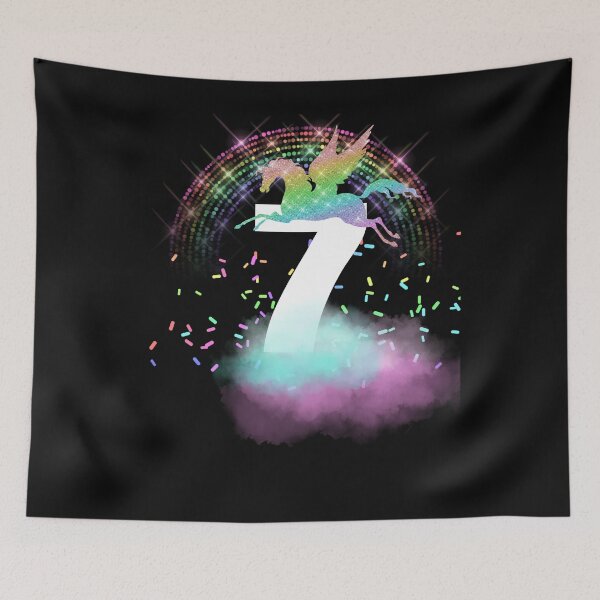 Artikelvorschau, 7. Geburtstagskarte, es ist mein 7. Geburtstag, 7. Geburtstagshemd, Geburtstagsgeschenk für 7-jährige, Regenbogen, Einhorn, Quarantäne-Geburtstag entworfen und verkauft von TwistedTeeCo.