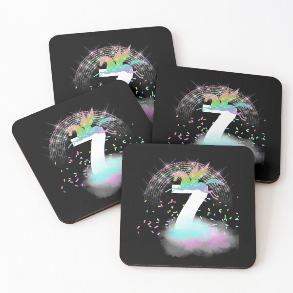 Item preview, 7th Birthday Card, It's my 7th Birthday, 7th Birthday Shirt, Birthday Gift for 7 Year Old, Rainbow, Unicorn, Quarantine Birthday designed and sold by TwistedTeeCo.