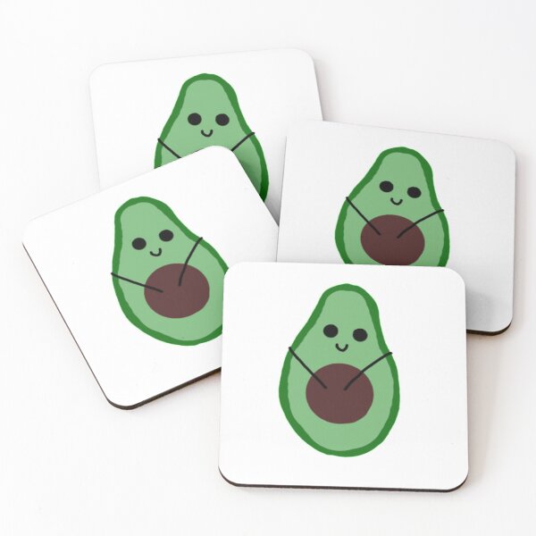 Item preview, cute happy kawaii avocado doodle designed and sold by emilybujos.