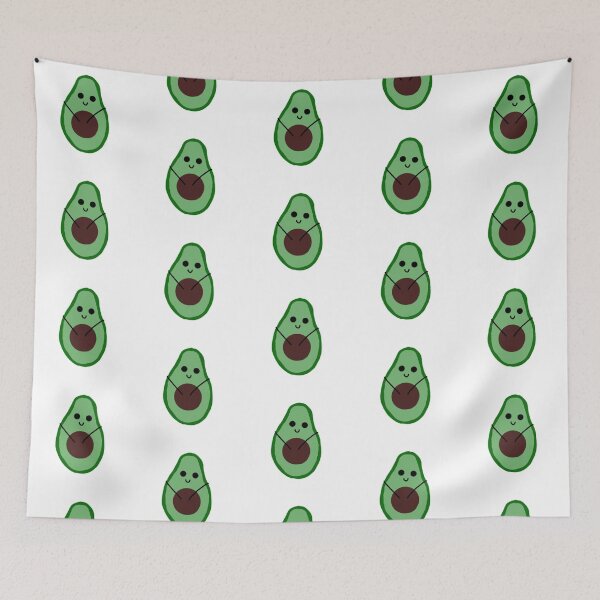Item preview, cute happy kawaii avocado doodle designed and sold by emilybujos.