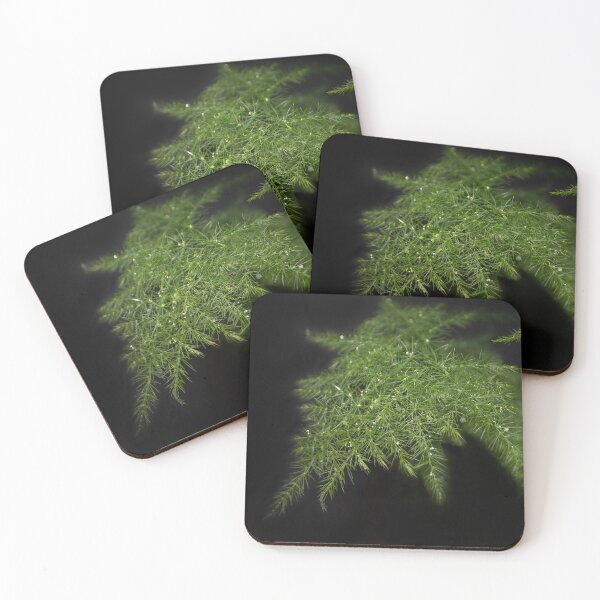 Item preview, a green branch of asparagus with water drops on it designed and sold by nataliavavilina.