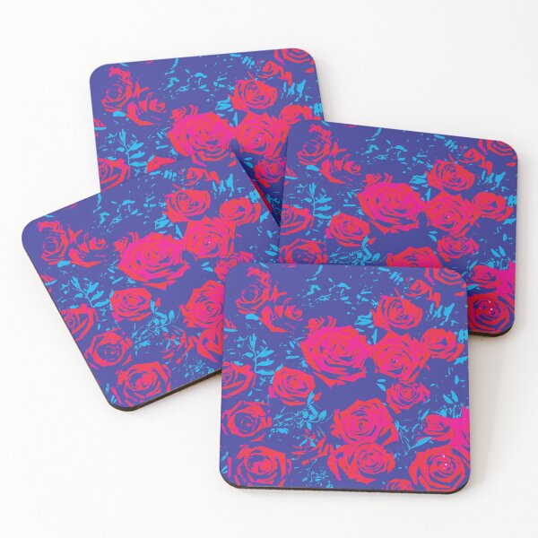 Item preview, Red intense rose flowers abtract pattern designed and sold by myseptember18th.