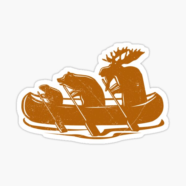 Item preview, Canoe Beaver Bear Moose Canoeing Canada Gift Idea designed and sold by vicoli-shirts.