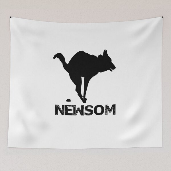 Item preview, Dog Pooping on Gavin Newsom designed and sold by ContreiDesign.