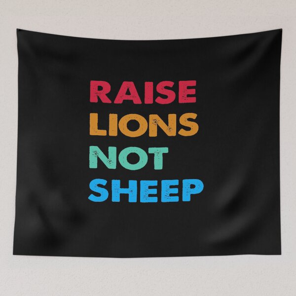 Item preview, RAISE LIONS NOT SHEEP VINTAGE designed and sold by ContreiDesign.