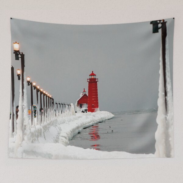 Item preview, The frozen pier in Grand Haven Michigan designed and sold by Michael Deemer.
