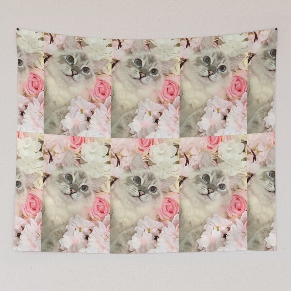 Item preview, Copy of  Ragdoll queen saoirseragdoll in cherry blossoms designed and sold by Fluffycat2020.