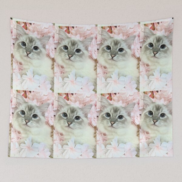 Item preview, Ragdoll queen saoirseragdoll in cherry blossoms designed and sold by Fluffycat2020.