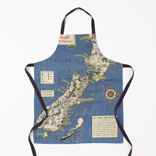 Item preview, 1943 Vintage Map of New Zealand designed and sold by Gin Neko.
