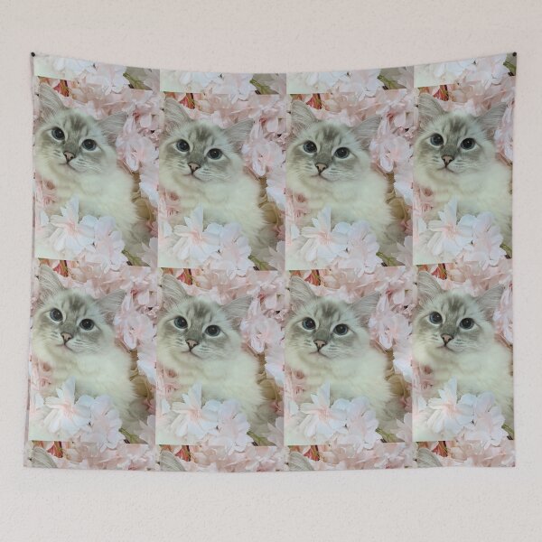 Item preview, Ragdoll queen saoirseragdoll in cherry blossoms designed and sold by Fluffycat2020.