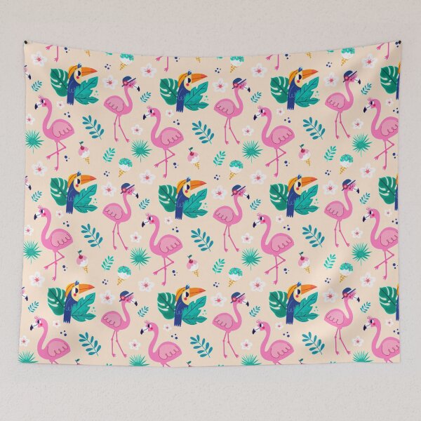 Artikelvorschau, Flamingo Muster Schwarz entworfen und verkauft von SimoCompany.