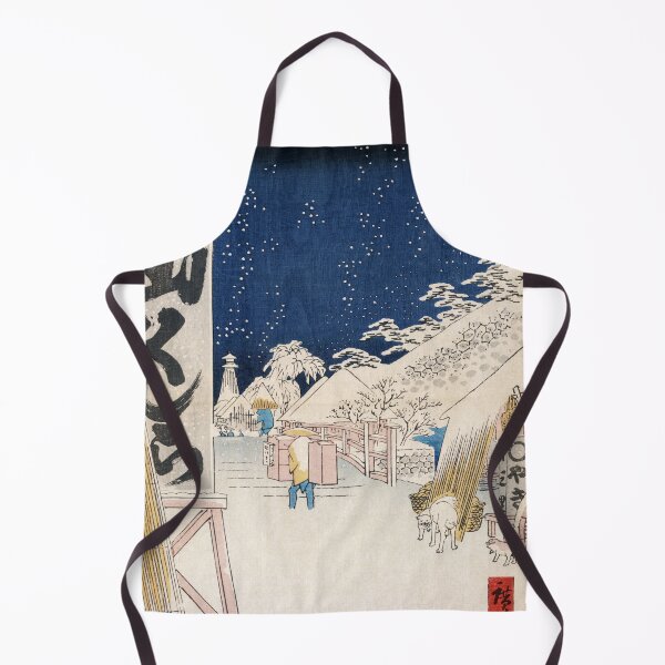 Item preview, Bikuni Bridge in Snow Vintage Ukiyo-e Japanese Art designed and sold by VintageArchive.