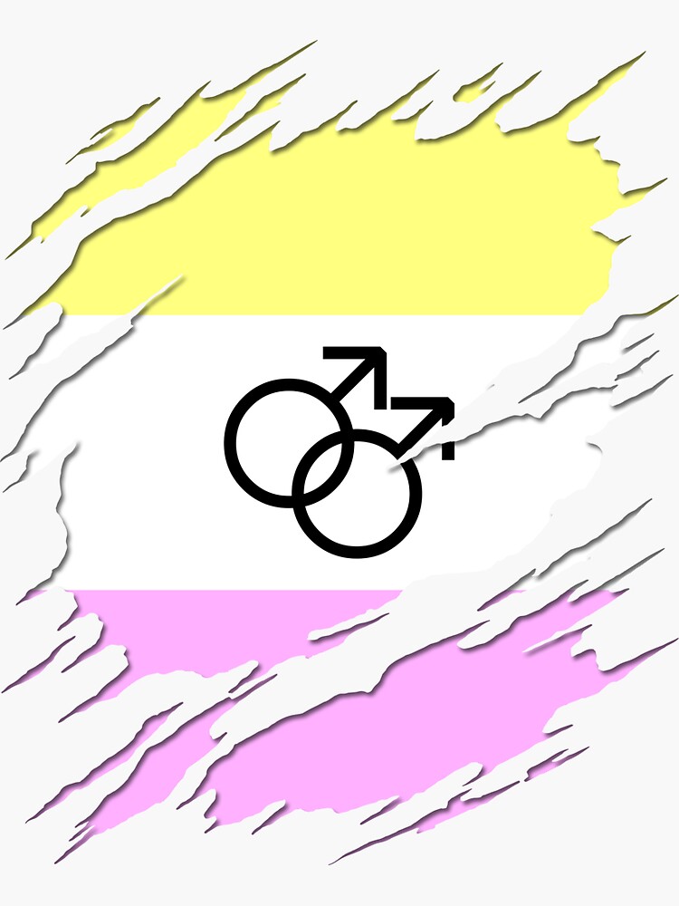 Gay Twink Pride Flag Ripped Reveal Sticker By Valador Redbubble 7109