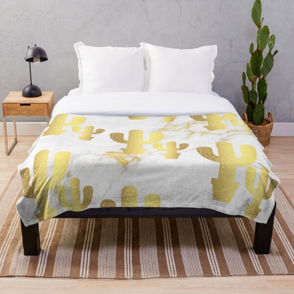 Item preview, Gold Cacti Pattern on Gold Marble designed and sold by hearthearts.
