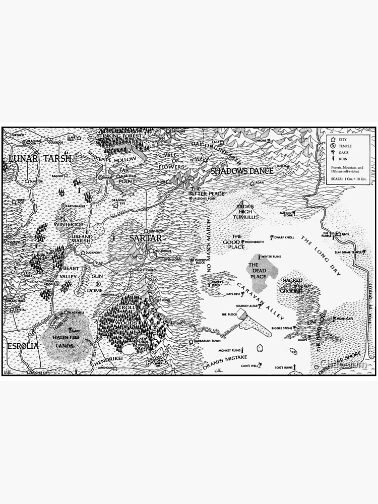 RQ2 DRAGON PASS AND PRAX Map by Chaosium