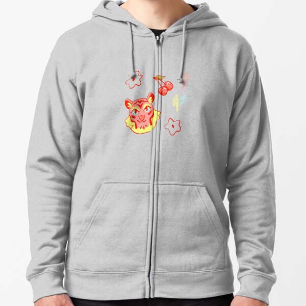Tiger + Doodles Zipped Hoodie