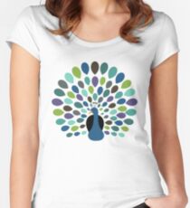 Peacock Time Women's Fitted Scoop T-Shirt