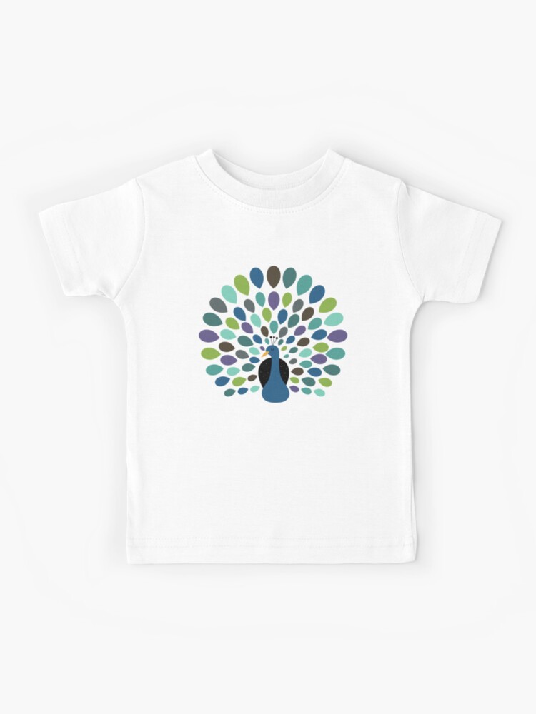 Kids T-Shirt, Peacock Time designed and sold by AndyWestface