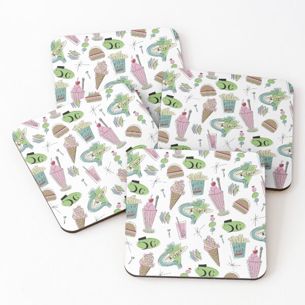 Item preview, Fun Retro 50s Diner inspired pattern. designed and sold by LaBellCreative.