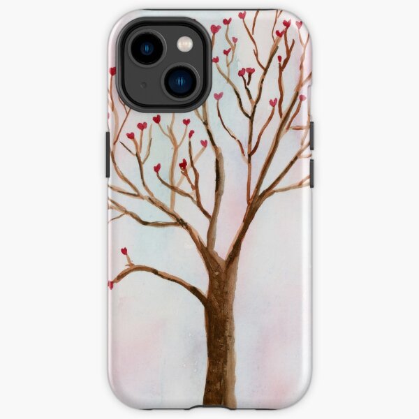 The Tree Of Love. Watercolor Tree Painting iPhone Tough Case