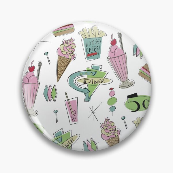 Item preview, Fun Retro 50s Diner inspired pattern. designed and sold by LaBellCreative.