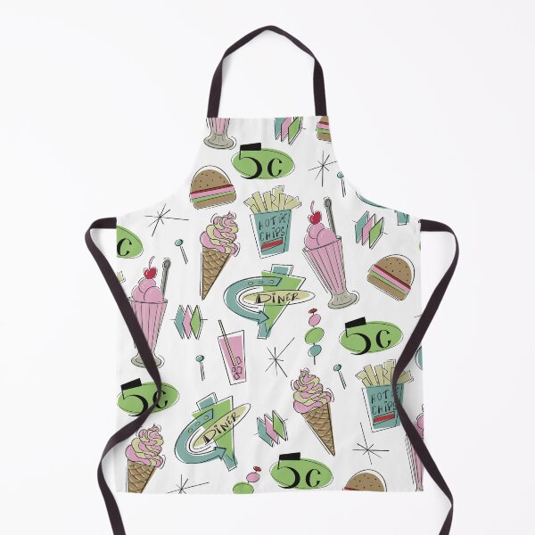 Item preview, Fun Retro 50s Diner inspired pattern. designed and sold by LaBellCreative.